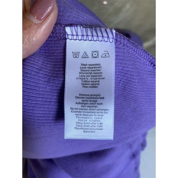 Roaman's Women's Plus 3XL Purple Sequin-Trimmed Cardigan Sweater 1973 - Picture 7 of 8